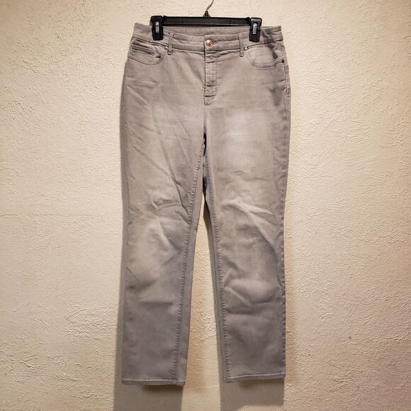 Chicos Womens Jean Pants Size 1.5 Cotton Blend The So Lifting Slim Leg Pockets - Picture 2 of 9